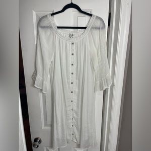 White Summer Dress - L